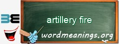 WordMeaning blackboard for artillery fire